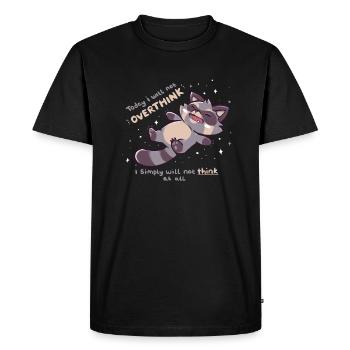 I Will not Think at all - Men's Premium Organic T-Shirt - black - Front - Nico (187cm)