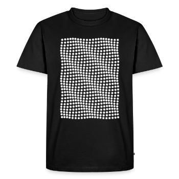 Effet d'onde d'illusion optique - T-shirt Premium bio Homme - noir - Devant - Nico (187cm)