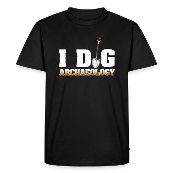 Collectionneur d'archéologie - T-shirt Premium bio Homme - noir - Devant - Nico (187cm)