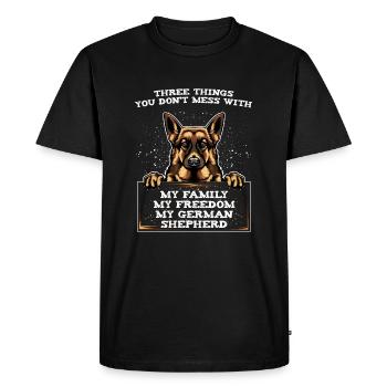 German Shepherd German Shepherd Gift - Men's Premium Organic T-Shirt - black - Front - Nico (187cm)