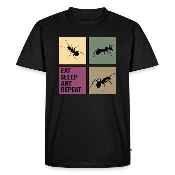 ant repeat antityp retro ant ants anti - Men's Premium Organic T-Shirt - black - Front - Nico (187cm)