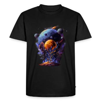 Espace Alpha - T-shirt Premium bio Homme - noir - Devant - Nico (187cm)