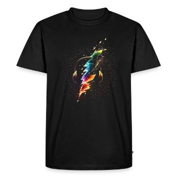 Neon DJ Rave Party - Men's Premium Organic T-Shirt - black - Front - Nico (187cm)