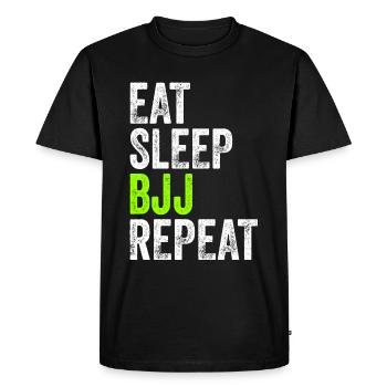 BJJ cadeau d'arts martiaux de Jiu Jitsu Brésilien - T-shirt Premium bio Homme - noir - Devant - Nico (187cm)