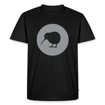 KIWI - Oiseau - Nouvelle-Zélande - T-shirt Premium bio Homme - noir - Devant - Nico (187cm)