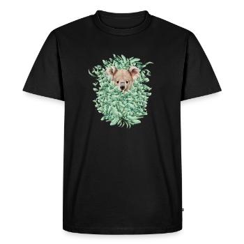 Koala Bear in eucalyptus forest - Men's Premium Organic T-Shirt - black - Front - Nico (187cm)