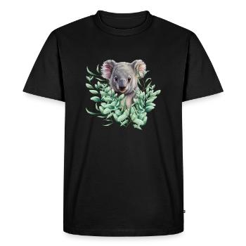 Koala Ours - T-shirt Premium bio Homme - noir - Devant - Nico (187cm)