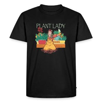 Dame de la plante - T-shirt Premium bio Homme - noir - Devant - Nico (187cm)