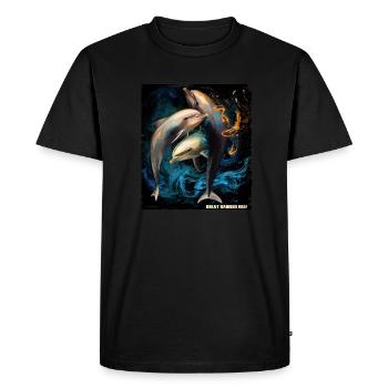 DRAPEAU DE LA GRANDE BARRIÈRE DE CORAIL - T-shirt Premium bio Homme - noir - Devant - Nico (187cm)