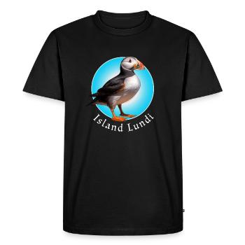 Île Lundi - T-shirt Premium bio Homme - noir - Devant - Nico (187cm)