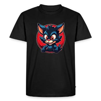 Diable de Tasmanie super mignon - T-shirt Premium bio Homme - noir - Devant - Nico (187cm)