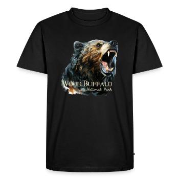 Parc national Wood Buffalo - T-shirt Premium bio Homme - noir - Devant - Nico (187cm)