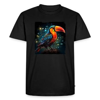 Toucan - T-shirt Premium bio Homme - noir - Devant - Nico (187cm)