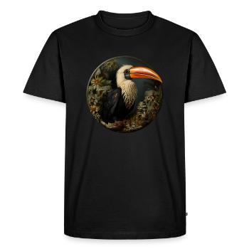 Oiseau utopique - T-shirt Premium bio Homme - noir - Devant - Nico (187cm)