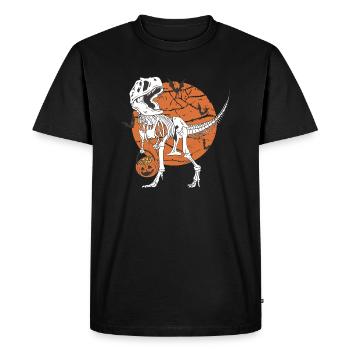 Halloween T-Rex Dinosaur - Men's Premium Organic T-Shirt - black - Front - Nico (187cm)