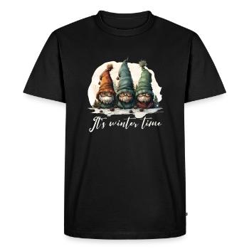 It's winter time - Men's Premium Organic T-Shirt - black - Front - Nico (187cm)