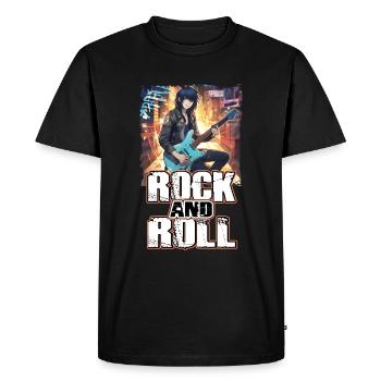 Rock Music Album Cover 2 - Anime Shirt - Men's Premium Organic T-Shirt - black - Front - Nico (187cm)