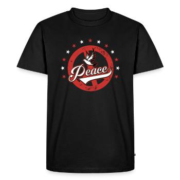 Paix - T-shirt Premium bio Homme - noir - Devant - Nico (187cm)