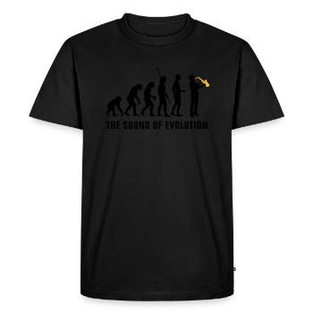 evolution_saxophon_b_2c - T-shirt Premium bio Homme - noir - Devant - Nico (187cm)