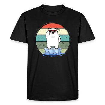 eisbader winterbader winterschwimmer eisbär retro - Men's Premium Organic T-Shirt - black - Front - Nico (187cm)