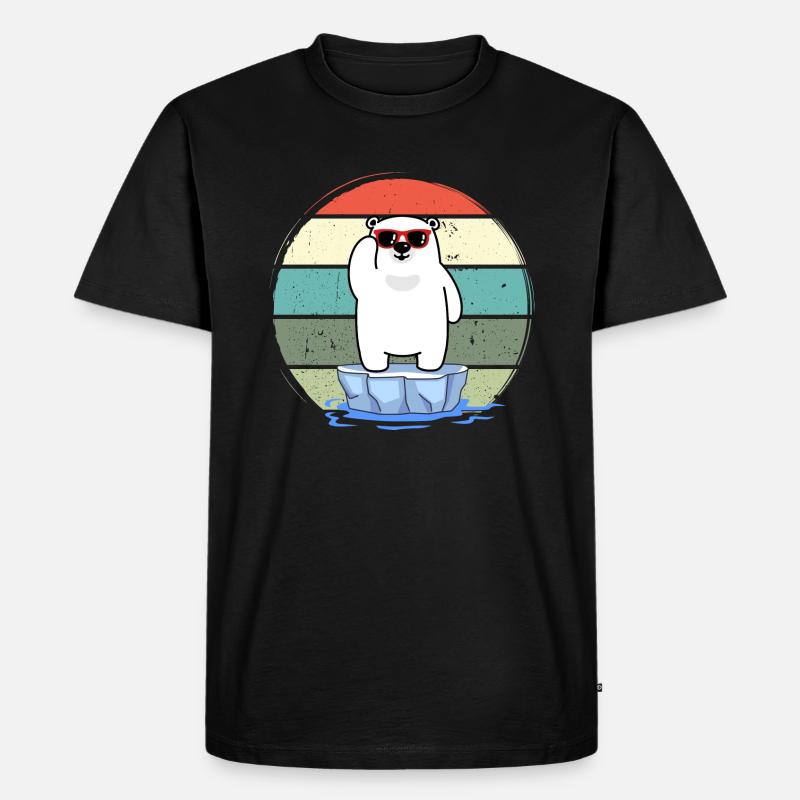 eisbader winterbader winterschwimmer eisbär retro - T-shirt Premium bio Homme - noir