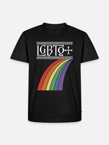 LGBTQ+ - Männer Premium Bio T-Shirt - Schwarz
