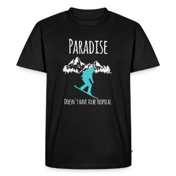 Planche à neige - T-shirt Premium bio Homme - noir - Devant - Nico (187cm)