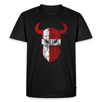 Idée cadeau drapeau danois viking - T-shirt Premium bio Homme - noir - Devant - Nico (187cm)