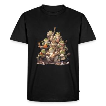 Frog - Men's Premium Organic T-Shirt - black - Front - Nico (187cm)