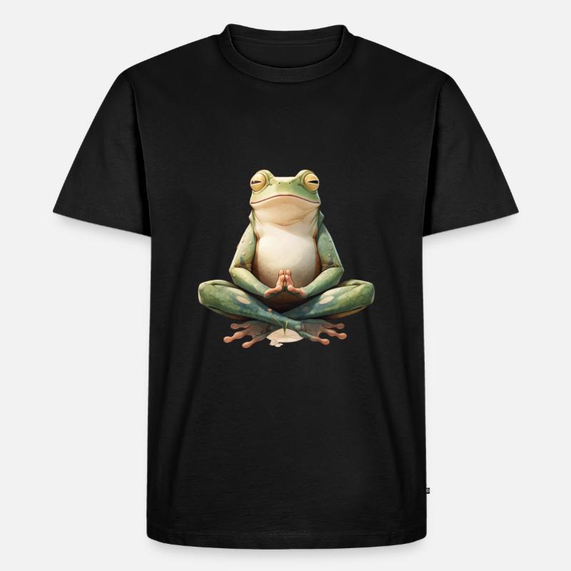 Frosch - Männer Premium Bio T-Shirt - Schwarz