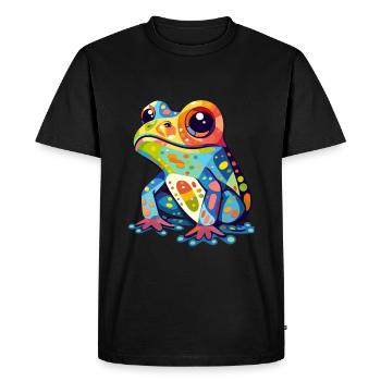 Frog - Men's Premium Organic T-Shirt - black - Front - Nico (187cm)