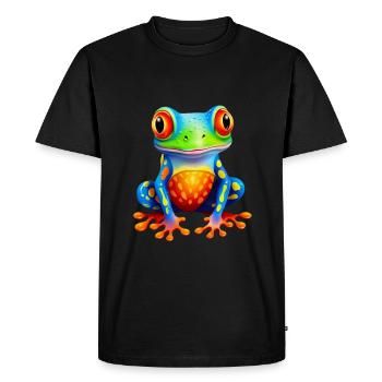 Frog - Men's Premium Organic T-Shirt - black - Front - Nico (187cm)