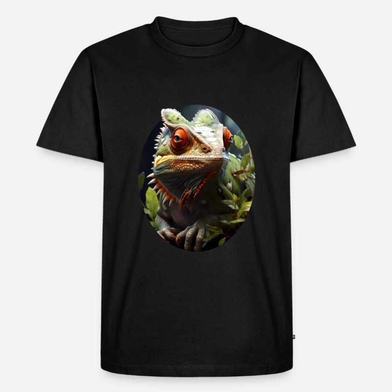 Chameleon - Männer Premium Bio T-Shirt - Schwarz