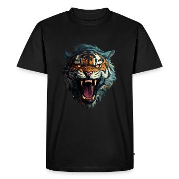Tigre - T-shirt Premium bio Homme - noir - Devant - Nico (187cm)