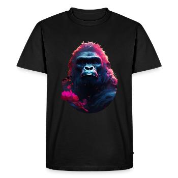 Gorille - T-shirt Premium bio Homme - noir - Devant - Nico (187cm)