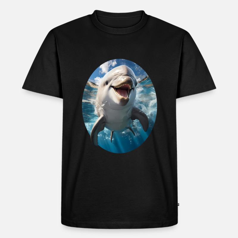 Delfin - Männer Premium Bio T-Shirt - Schwarz