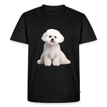 Bichon Frise - T-shirt Premium bio Homme - noir - Devant - Nico (187cm)