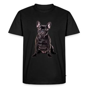 Bouledogue français - T-shirt Premium bio Homme - noir - Devant - Nico (187cm)