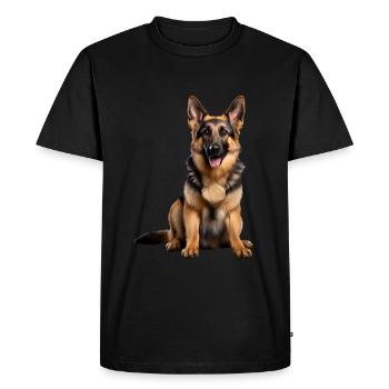 German Shepherd - Men's Premium Organic T-Shirt - black - Front - Nico (187cm)