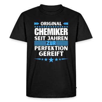 Chemists matured to perfection - Men's Premium Organic T-Shirt - black - Front - Nico (187cm)