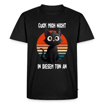 Ne me regarde pas sur ce ton à Bombay Cat - T-shirt Premium bio Homme - noir - Devant - Nico (187cm)