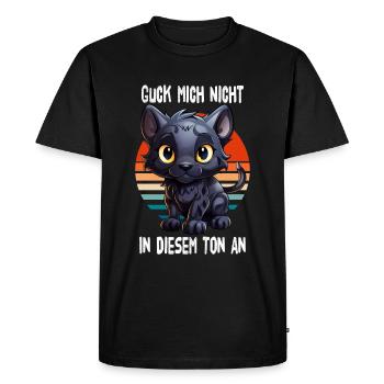 Ne me regarde pas sur ce ton, Panthère - T-shirt Premium bio Homme - noir - Devant - Nico (187cm)