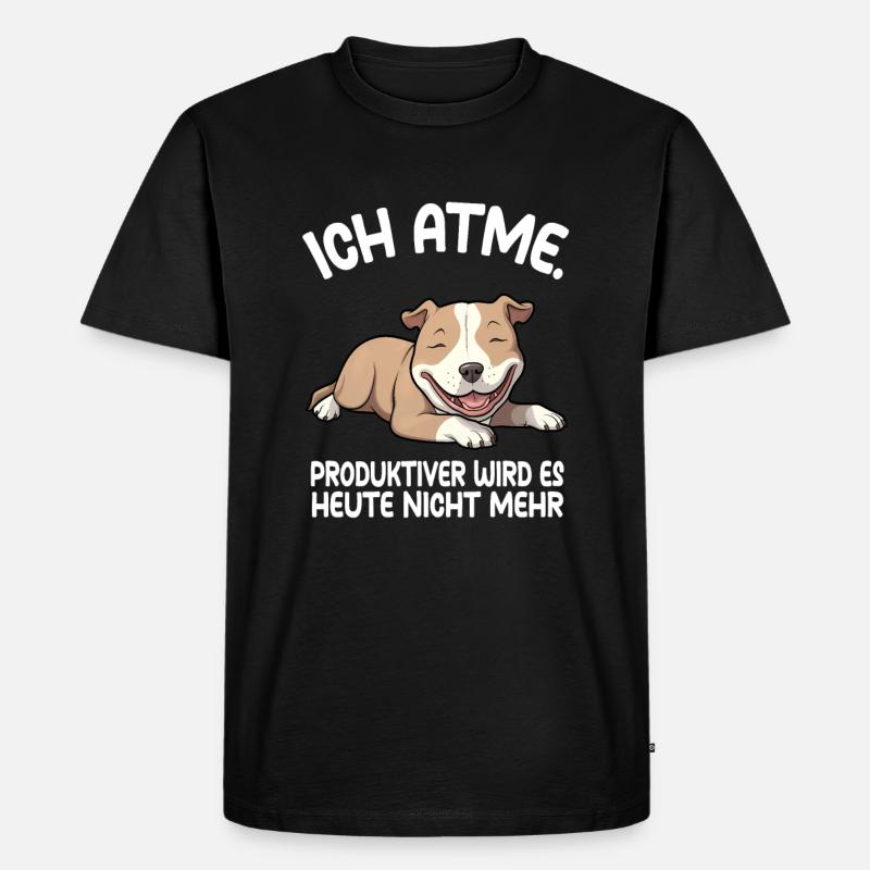 Pitbull - Männer Premium Bio T-Shirt - Schwarz