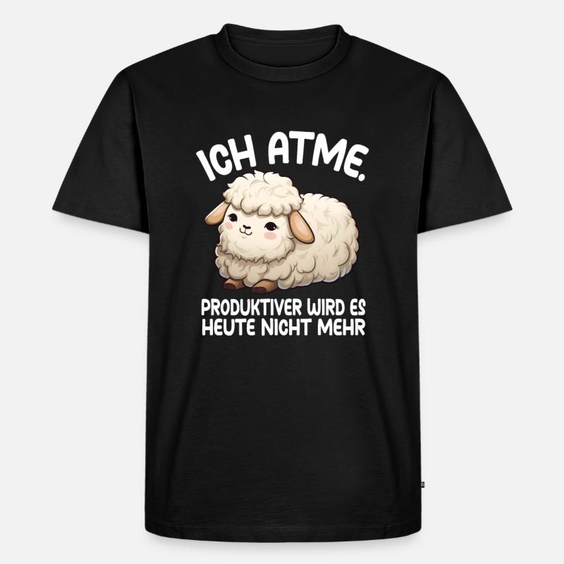 Schaf - Männer Premium Bio T-Shirt - Schwarz