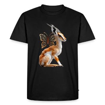 Gazelle - T-shirt Premium bio Homme - noir - Devant - Nico (187cm)
