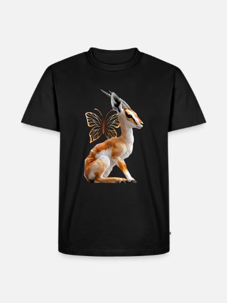 Gazelle - Men's Premium Organic T-Shirt - black