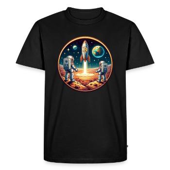 Bitcoin Halving 2024 BTC HODL Crypto - Men's Premium Organic T-Shirt - black - Front - Nico (187cm)