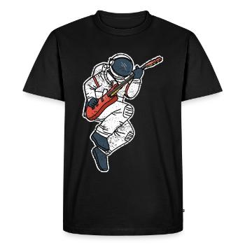 ASTRONAUT E-guitare drôle espace cadeau - T-shirt Premium bio Homme - noir - Devant - Nico (187cm)