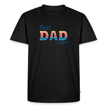 Meilleur PAPA toujours fête des pères homme Noël - T-shirt Premium bio Homme - noir - Devant - Nico (187cm)