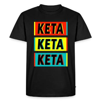 keta - ketamine - techno - funny drug shirt - Men's Premium Organic T-Shirt - black - Front - Nico (187cm)